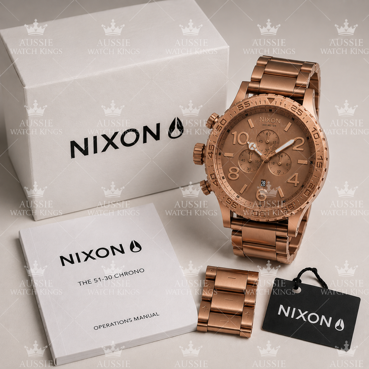 Nixon 51-30 Chrono All Rose Gold Watch A083-897