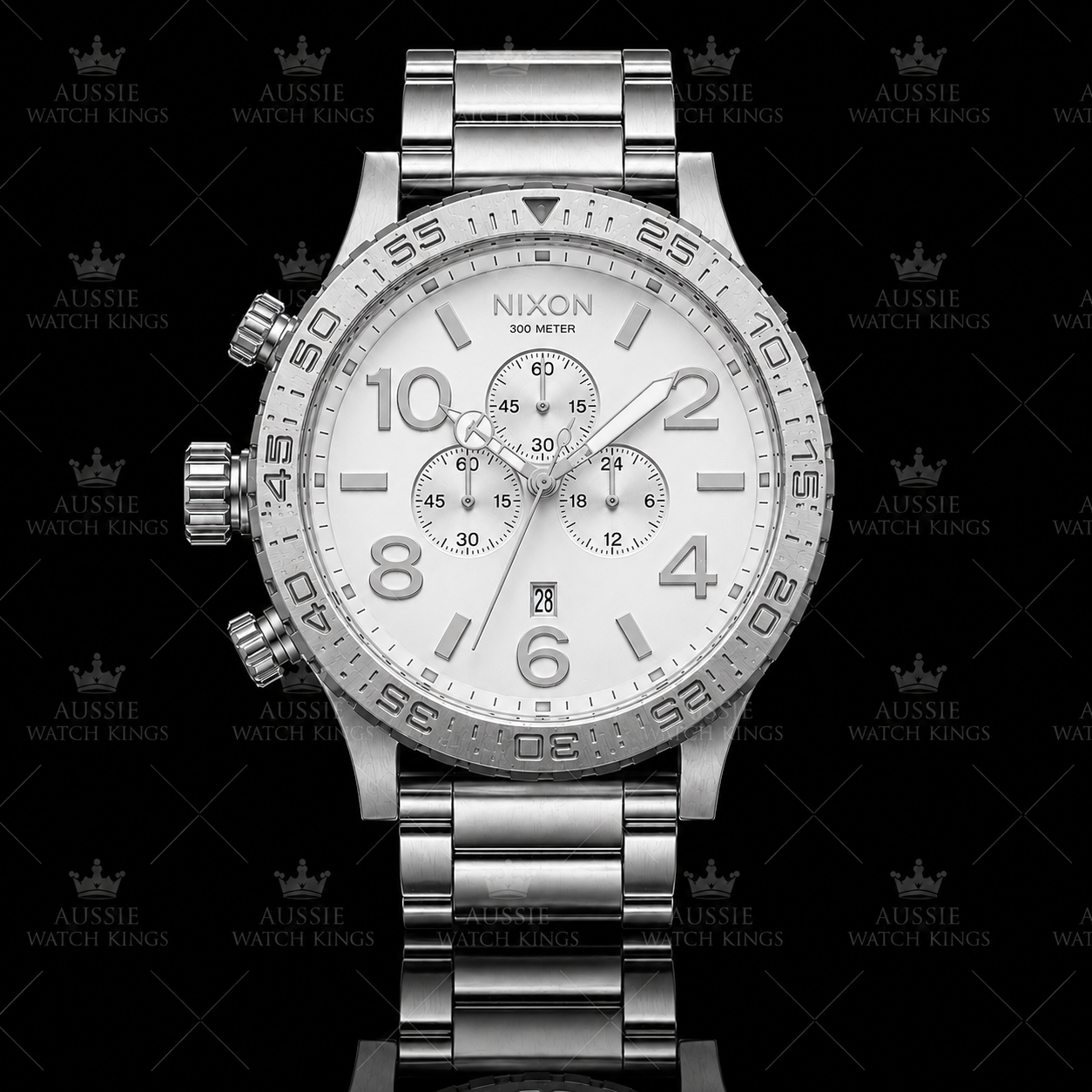 Nixon 51-30 Chrono Polished Silver A083-488