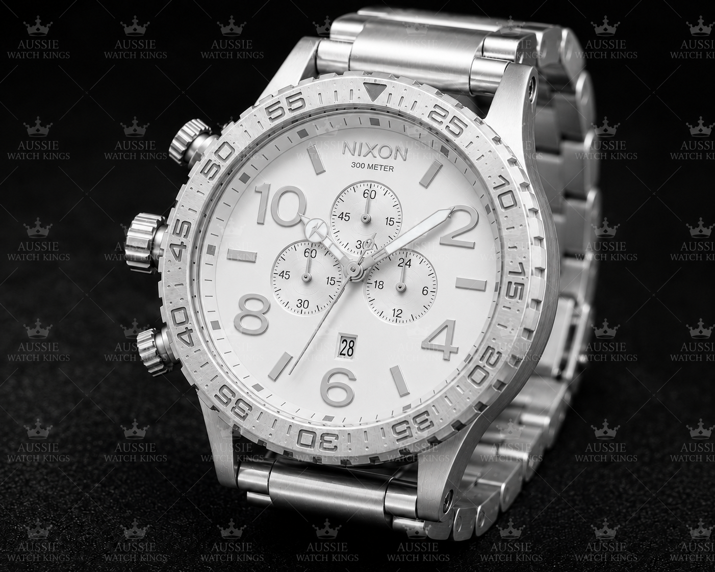Nixon 51-30 Chrono Polished Silver A083-488