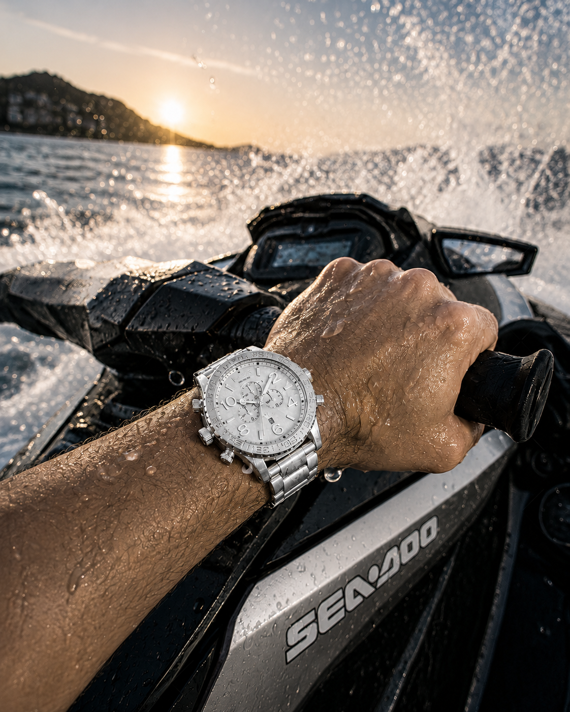 Nixon 51-30 Chrono Polished Silver A083-488