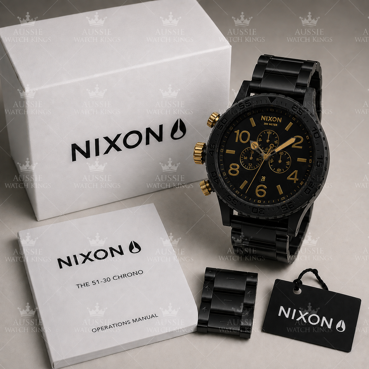 Nixon 51-30 Chrono Black Gold A083-1041