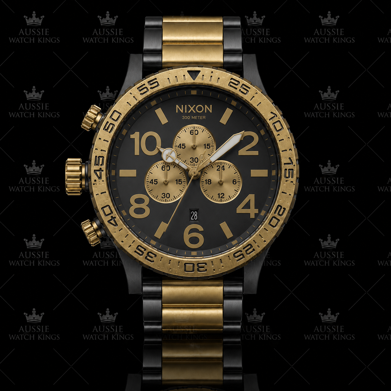 Nixon 51-30 Chrono Gunmetal Gold A083-595