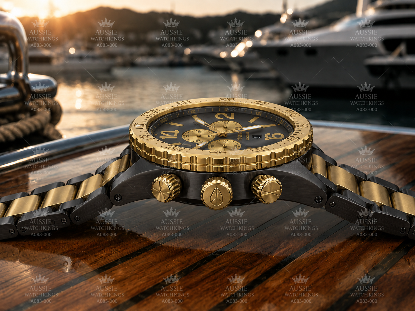 Nixon 51-30 Chrono Gunmetal Gold A083-595