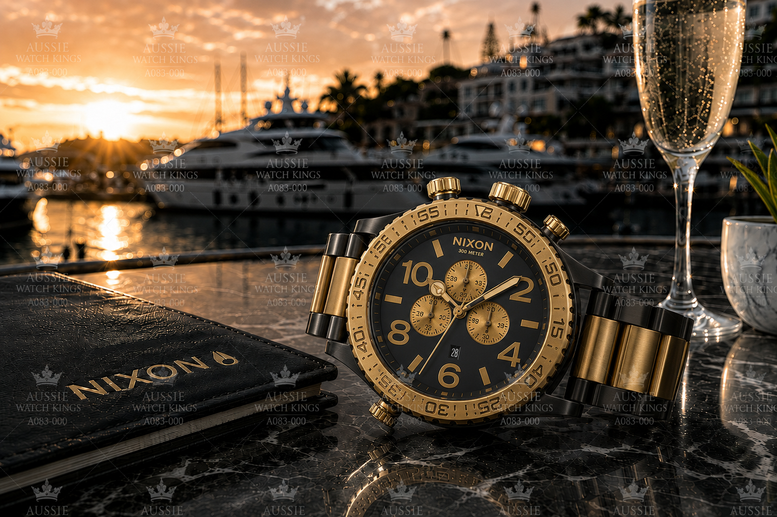 Nixon 51-30 Chrono Gunmetal Gold A083-595