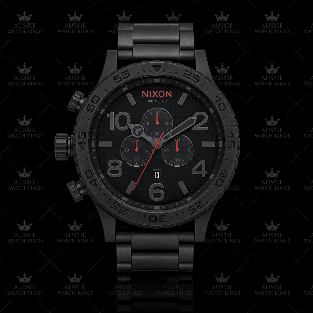 Nixon 51-30 Chrono Watch – Black Red | 51mm | 300m Water Resistant