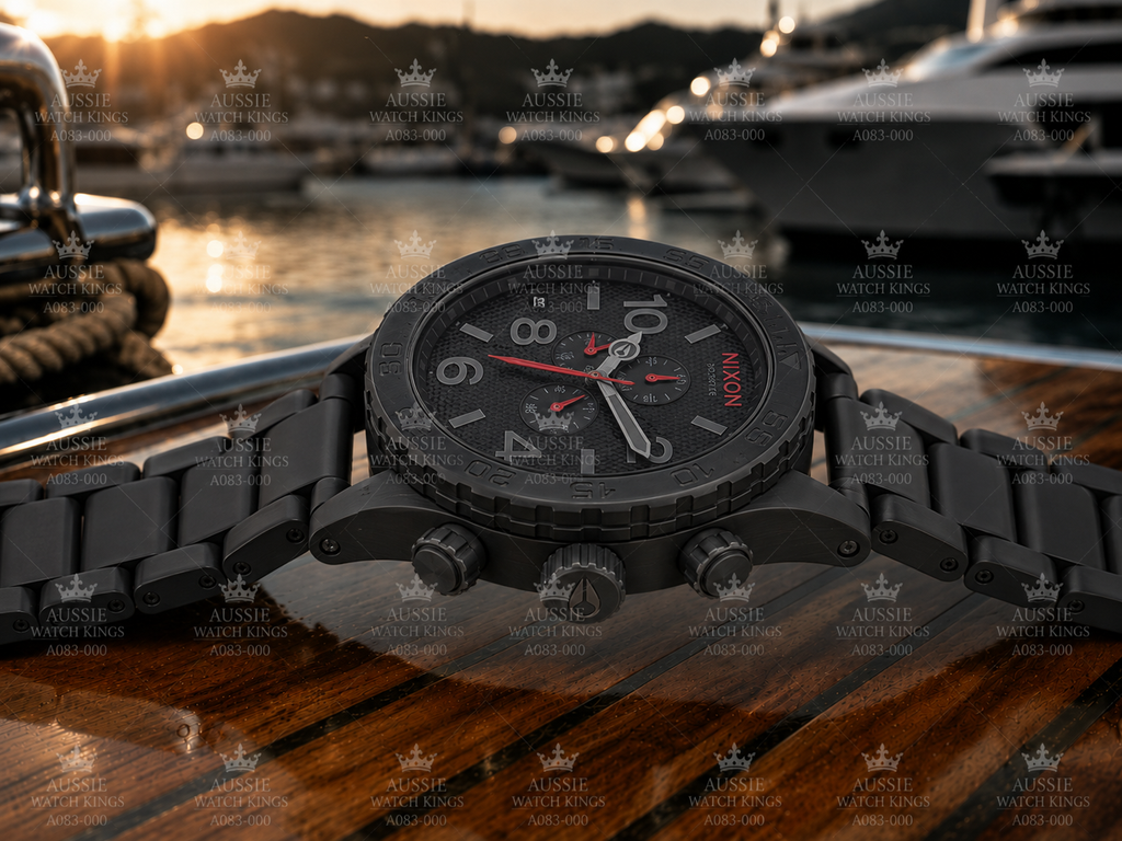 Nixon 51-30 Chrono Watch – Black Red | 51mm | 300m Water Resistant