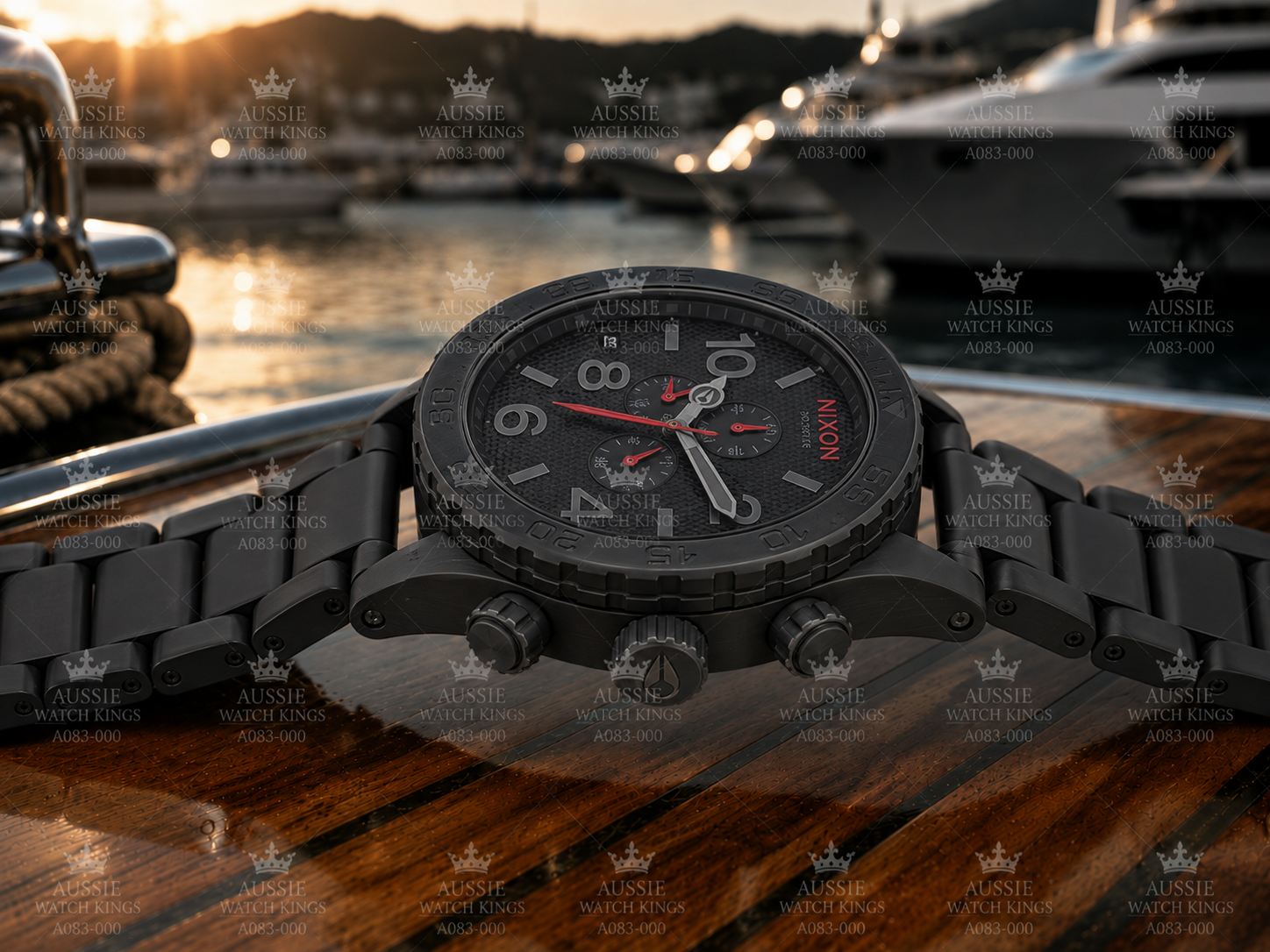 Nixon 51-30 Chrono Watch – Black Red | 51mm | 300m Water Resistant