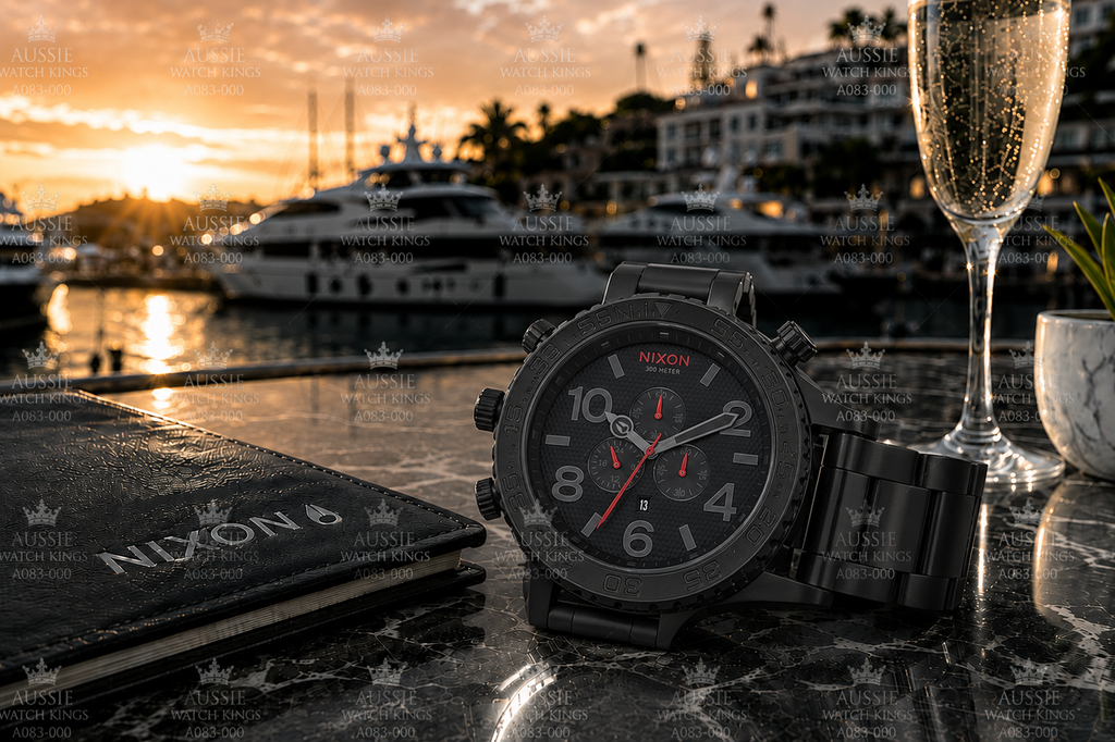 Nixon 51-30 Chrono Watch – Black Red | 51mm | 300m Water Resistant