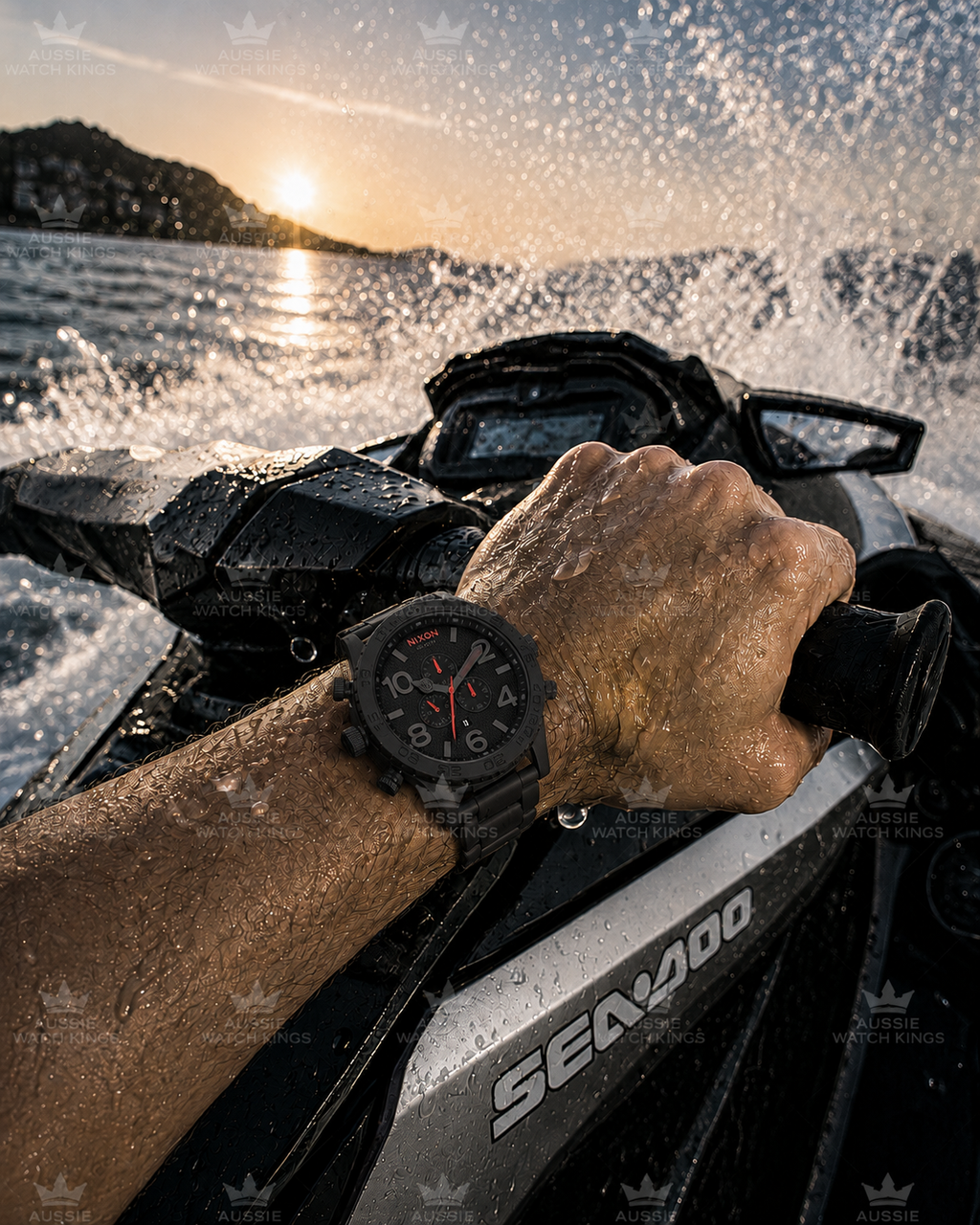 Nixon 51-30 Chrono Watch – Black Red | 51mm | 300m Water Resistant