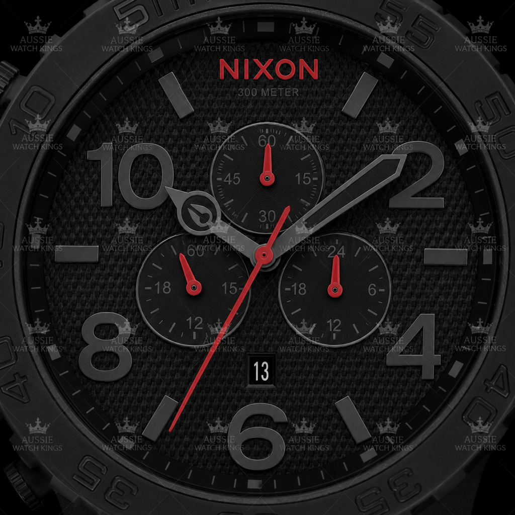 Nixon 51-30 Chrono Watch – Black Red | 51mm | 300m Water Resistant