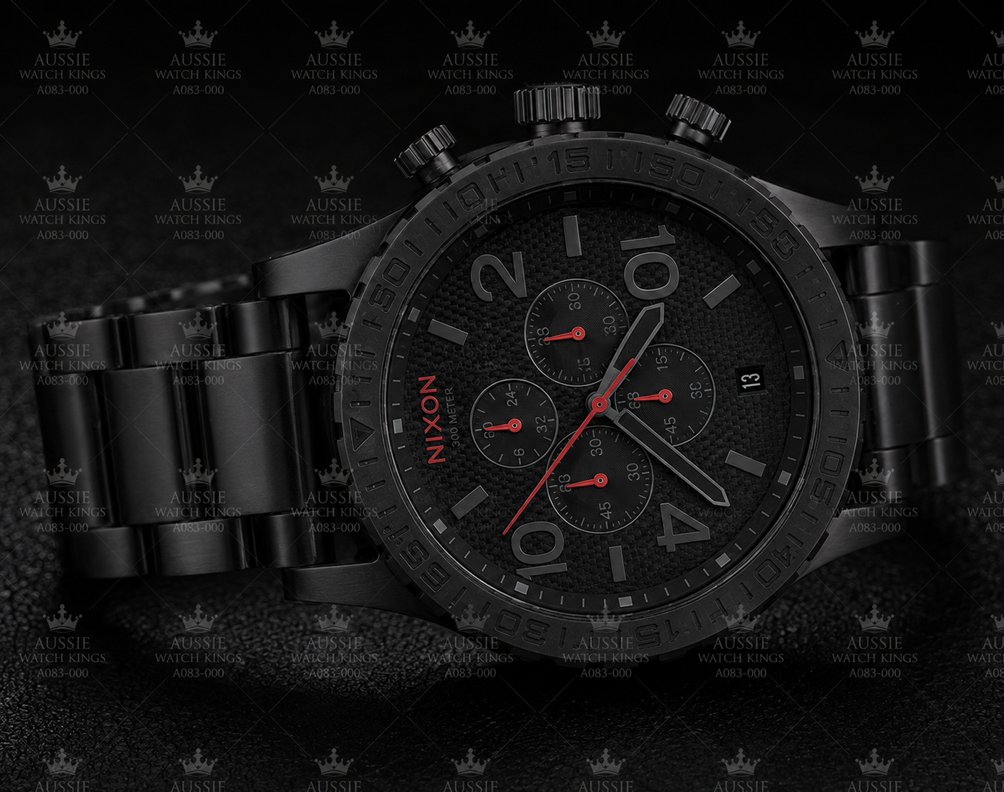 Nixon 51-30 Chrono Watch – Black Red | 51mm | 300m Water Resistant
