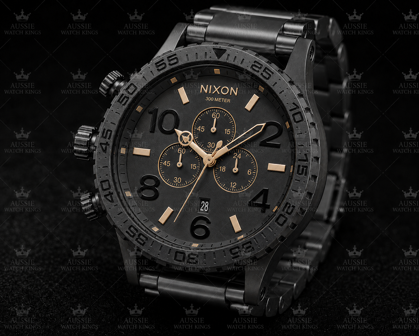 Nixon 51-30 Chrono Black Rose Gold A083-957