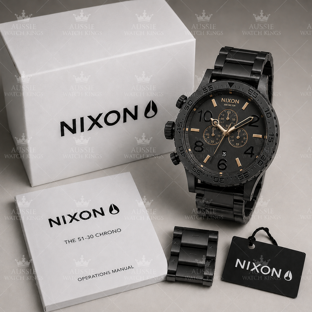 Nixon 51-30 Chrono Black Rose Gold A083-957