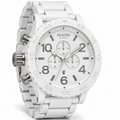 Nixon 51-30 Chrono chronograph watch in All White Silver, 51mm case