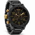 Nixon 51-30 Chrono chronograph watch in Black Gold, 51mm case
