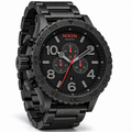 Nixon 51-30 Chrono chronograph watch in Black Red, 51mm case