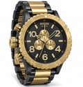 Nixon 51-30 Chrono chronograph watch in Gunmetal Gold, 51mm case