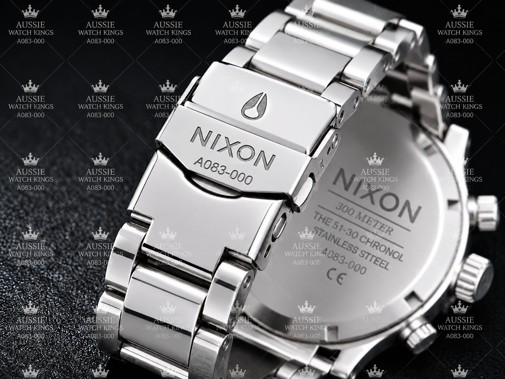 Nixon 51-30 Chrono Polished Silver A083-488
