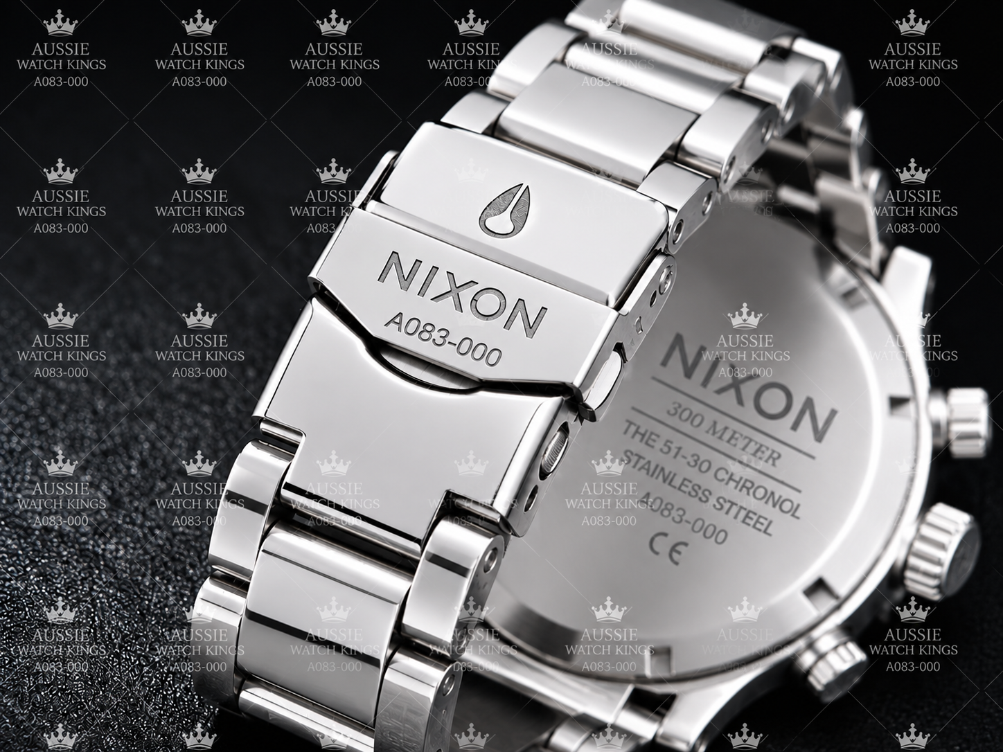 Nixon 51-30 Chrono Polished Silver A083-488