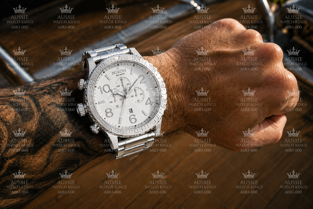 Nixon 51-30 Chrono Polished Silver A083-488